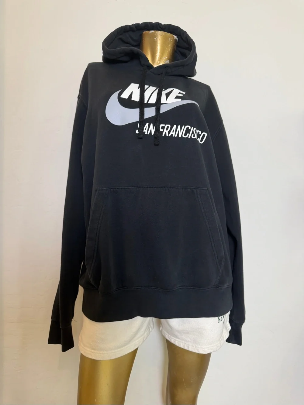 Nike San Francisco Graphic Pullover Hoodie Black Cotton/poly Fleece Men’s Large